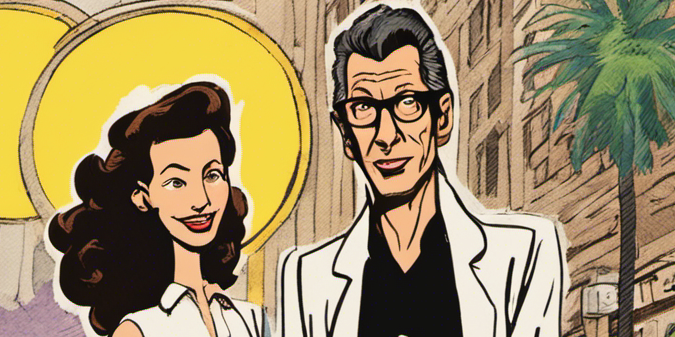 Jeff Goldblum and Emilie Livingston